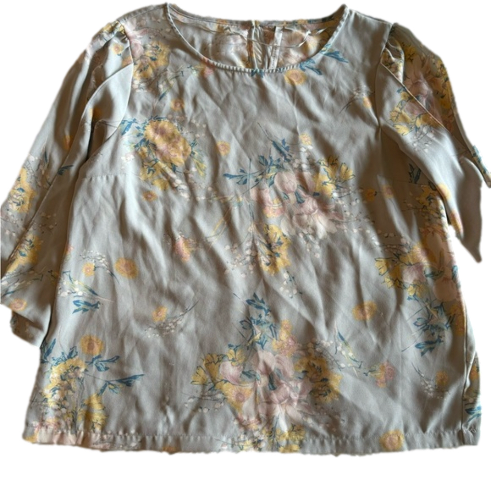 Lauren Conrad floral 3/4th sleeve blouse